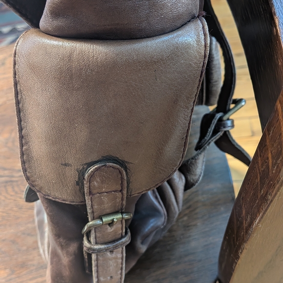 Brown Leather Backpack main image 8